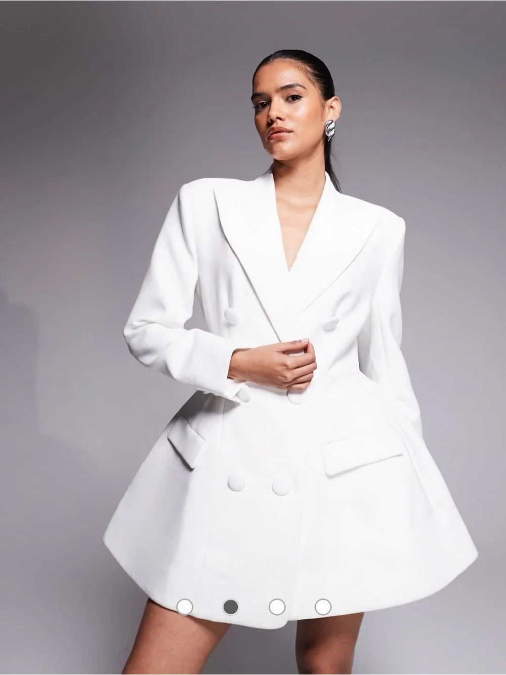 Bardot women’s White Double-Breasted Blazer Dress